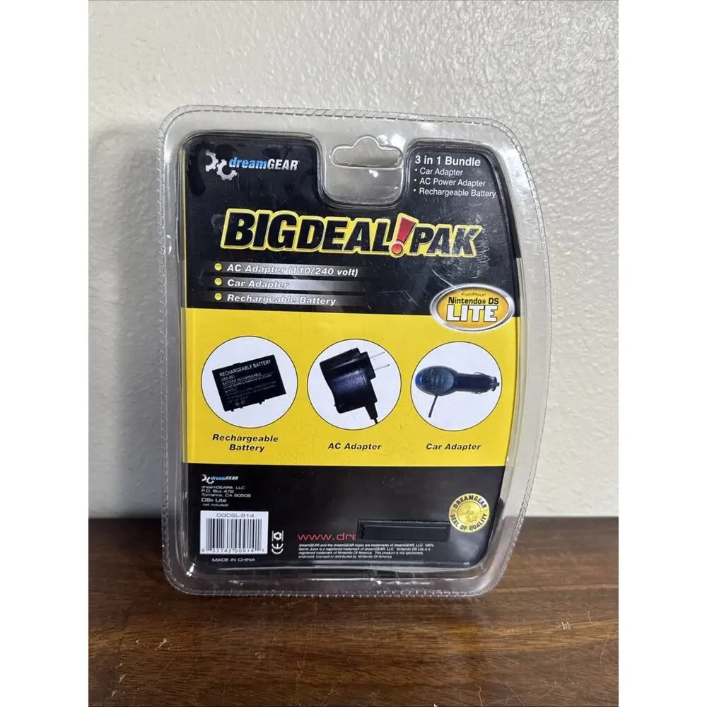 dreamGEAR 3 in 1 Power Pack for Nintendo DS Lite AC/CAR Adapter Rechargable
